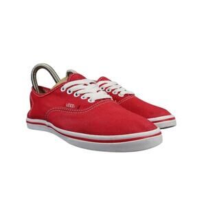 Vans Shoes Womens 5.5 Sneakers Authentic Lo Pro Skate Casual Red Canvas Lace Up